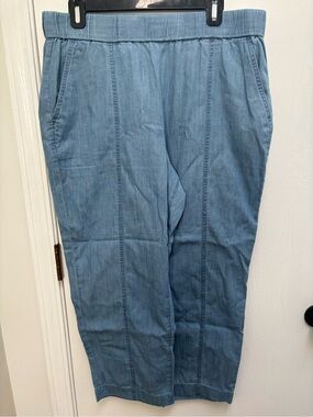 Talbots Light Blue Relaxed Denim Jogger-Style Jeans
